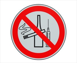 Prohibition sign for cigarettes