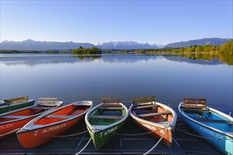 Rowing boats on the shores of Lake Staffelsee