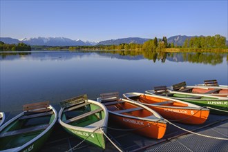 Rowing boats on the shores of Lake Staffelsee