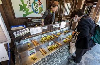 Japanese woman buys Wasabi