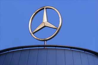 Mercedes star on Mercedes Benz branch in Stuttgart