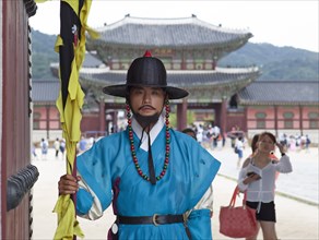 Palace guard at the Royal Palace Gyeongbokgung