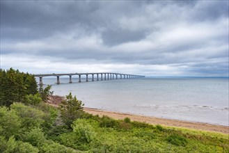 Confederation bridge linking New Brunswick with Prince Edward Island