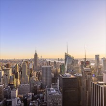 View of Midtown and Downtown Manhattan and Empire State Building from Top of the Rock Observation Center