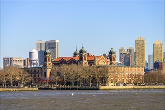 View from Hudson River to Memorial Museum of Immigration