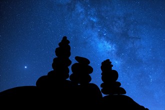 Stonemen in front of Milky Way