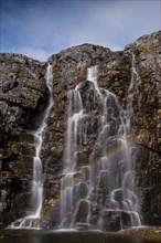 Storulfossen Waterfall with Rainbow