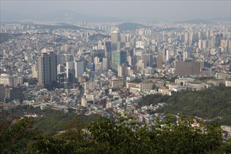 City view from Namsan Mountain