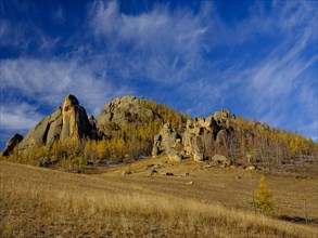 Rock formations in Gorchi Terelj National Park