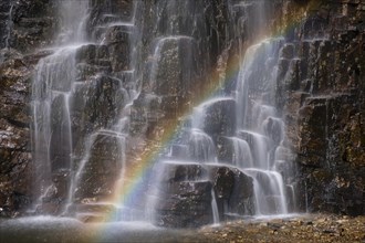 Storulfossen Waterfall with Rainbow