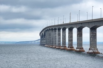 Confederation bridge linking New Brunswick with Prince Edward Island