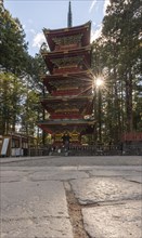 Decorated five-storey pagoda
