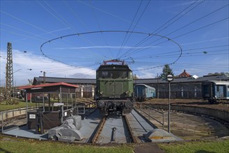 Turntable with the first electric locomotive series E 44 1170