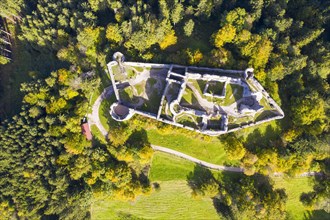 Hohenfreyberg castle ruin from above