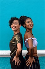 Two young latin women