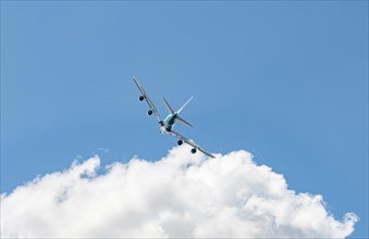 Airbus A380 long-haul aircraft in flight