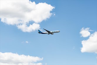 Passenger aircraft Airbus A330neo in flight