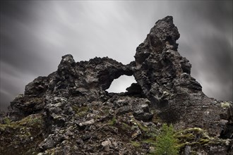 Rock arch in lava rock