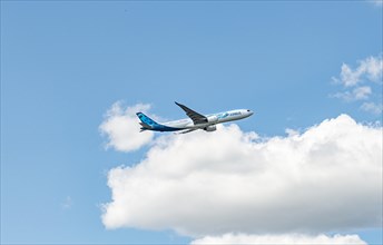 Passenger aircraft Airbus A330neo in flight