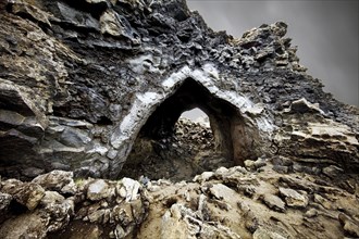 Rock gate in lava rock