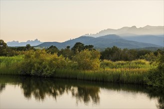 Lagoon and mountains