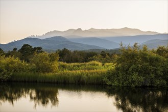 Lagoon and mountains