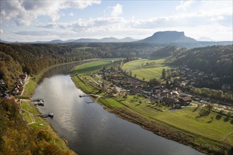 View from the Bastei into the Elbe valley