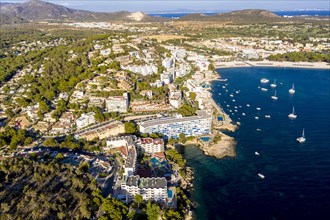 Aerial view of the Costa de la Calma and Santa Ponca coast with hotels