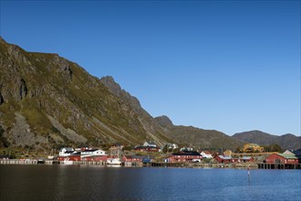 Houses and harbour of Ballstad
