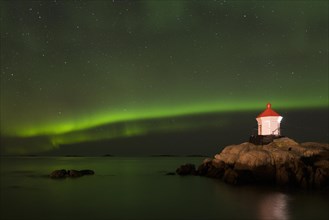 Northern Lights via lighthouse