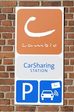 Sign Cambio Carsharing Station
