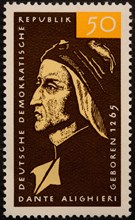East German stamp with portrait of Dante Alighieri