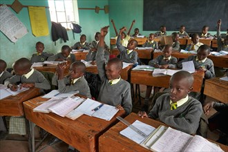 Pupils in the classroom teaching at the Primary School