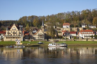 Town view with Elbe