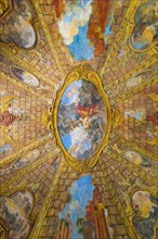 Golden ceiling fresco in the entrance hall