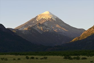 Evening sun on the Lanin Volcano