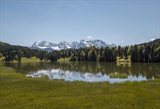 Lake Geroldsee with Karwendel mountains
