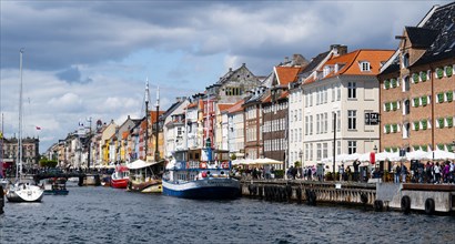 Coloured houses and sailing boats on Nyhavn canal