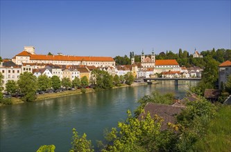 City view with river Enns