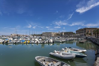 Fishing Boats and Trawlers in the Port of Trani