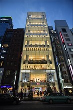 Iluminated Uniqlo Ginza global flagship store at night