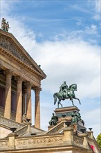 Old National Gallery with bronze equestrian statue of Friedrich Wilhelm IV