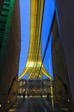 Reflection in the facade at dusk