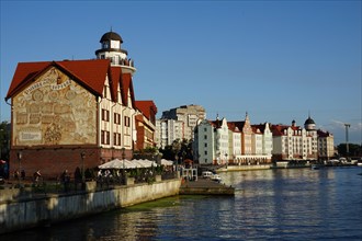 Fishing village district on the banks of the Pregel River