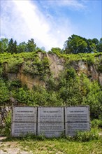 Parachutist wall in the quarry