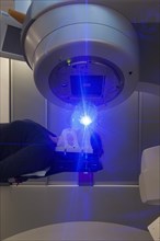 Patient during radiation therapy