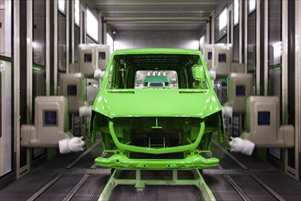 Green painting of a car