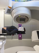 Patient during radiation therapy
