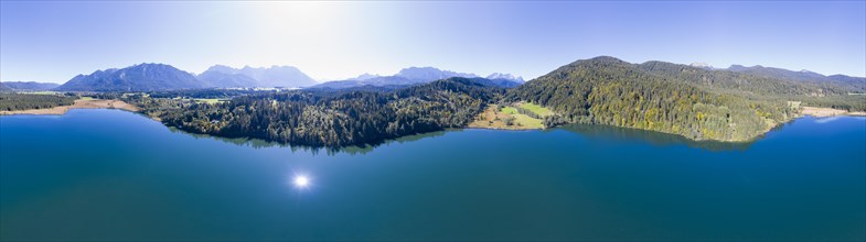 360 degree panorama of Lake Barmsee
