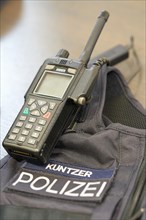 Digital radio of an officer of the police of Rhineland-Palatinate